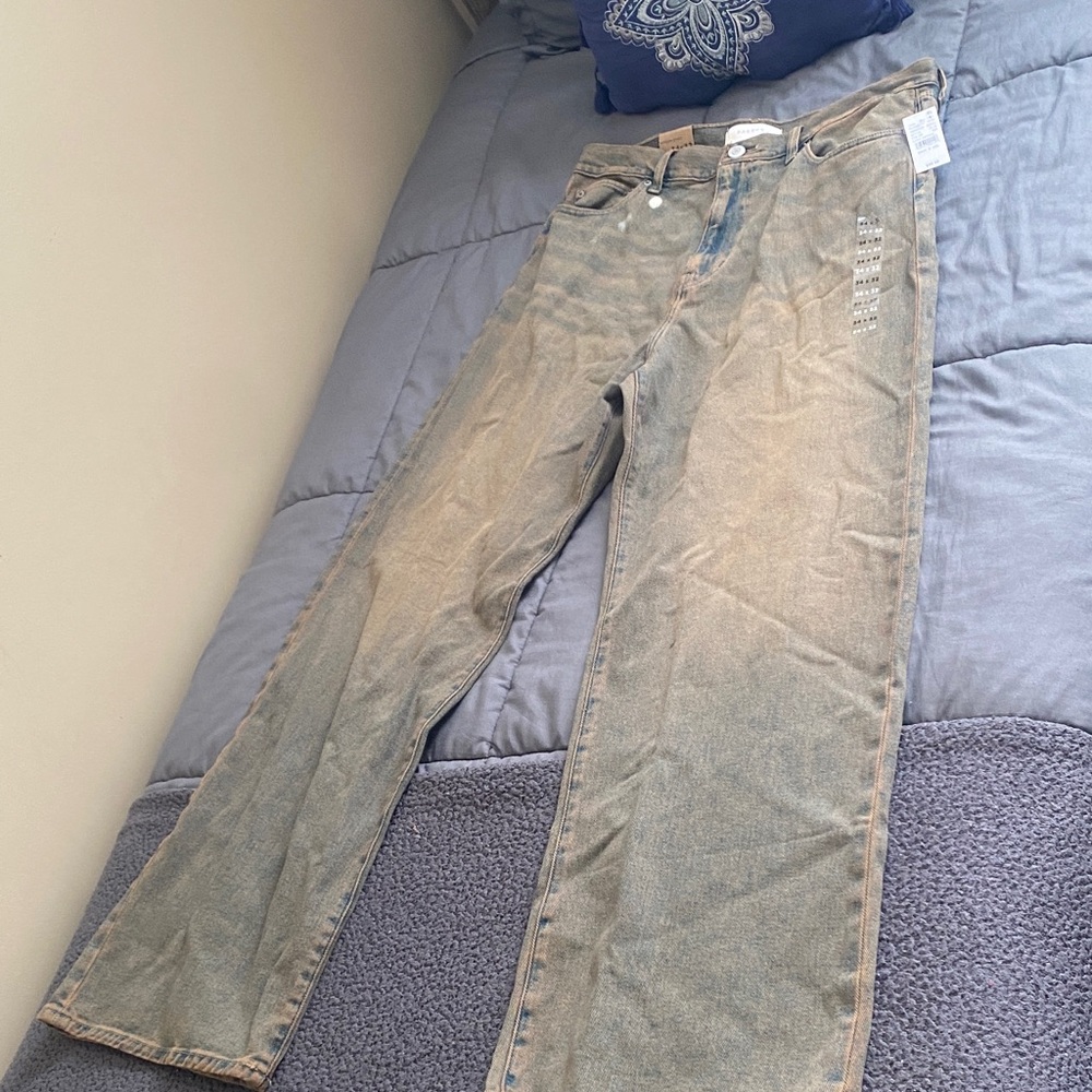 PacSun Men's Tan Relaxed Jeans - Picture 3 of 5
